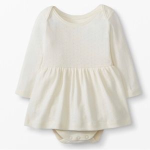 NWOT Hanna Andersson Baby Pointelle Bodysuit Dress and Matching Pants, Newborn